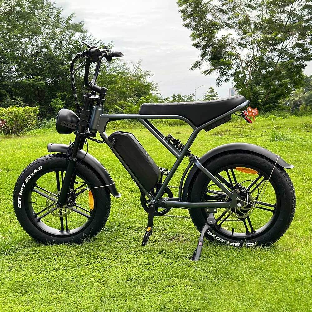 OUXI H9 Full Suspension Fat Tire Electric Bike Ready Stock 250W 750W 48v 15ah 25km/h Fatbike Bicycle Off Road City Ebike