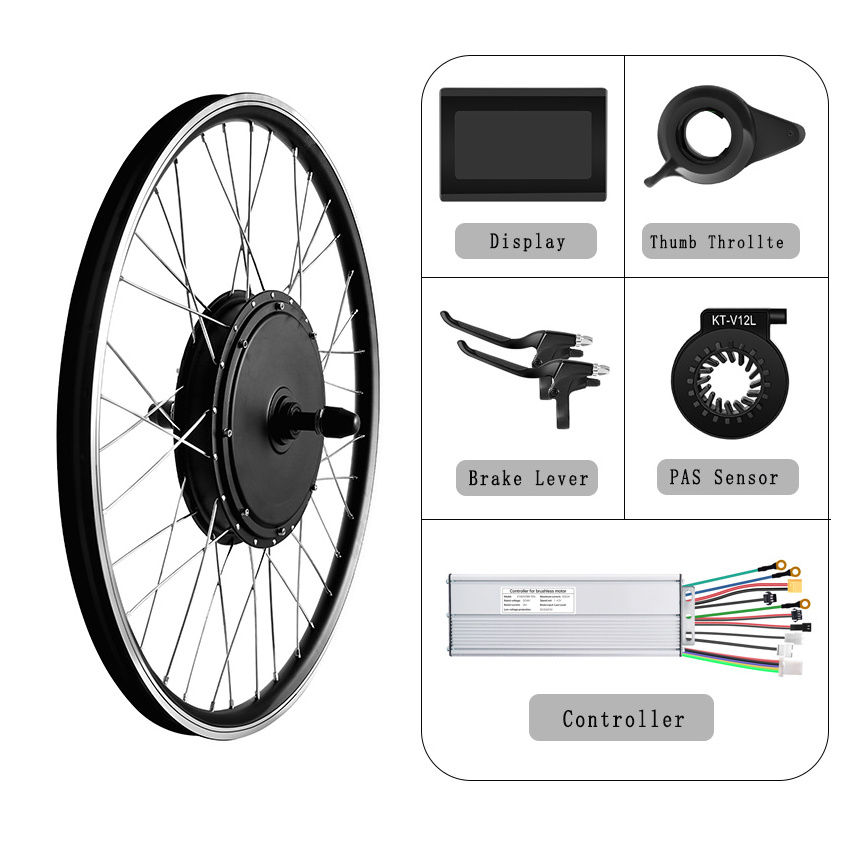 Electric Bicycle Conversion Kit 48V2000W 26 27.5inch Brushless Rear Rotate Wheel Hub Motor for Ebike Motor Kit