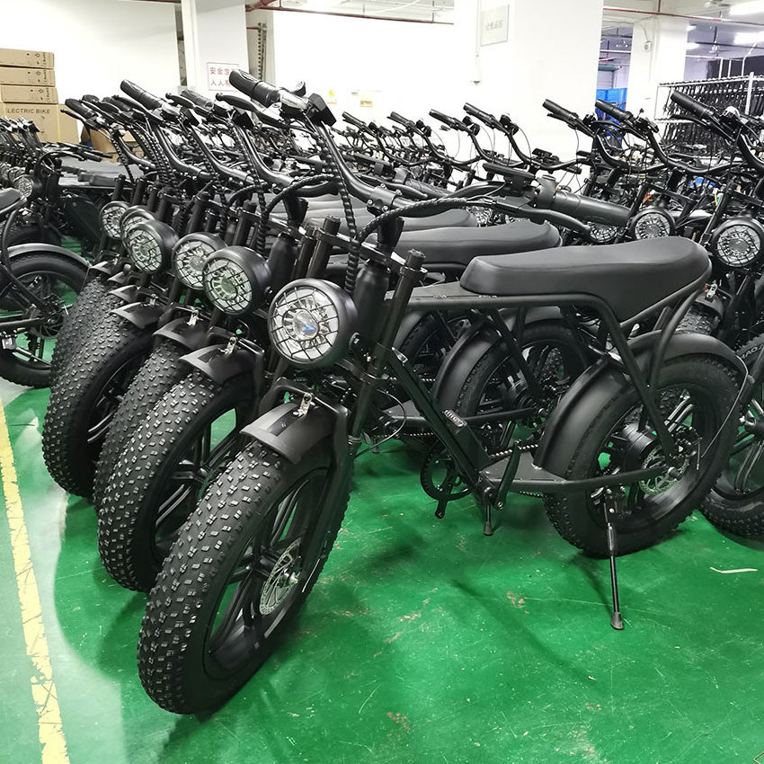 EU Warehouse In Stock Fat Tire Electric Bike 20inch Off Road E bike Price 750W Motor 15ah Battery Beach Cruiser Electric Bicycle