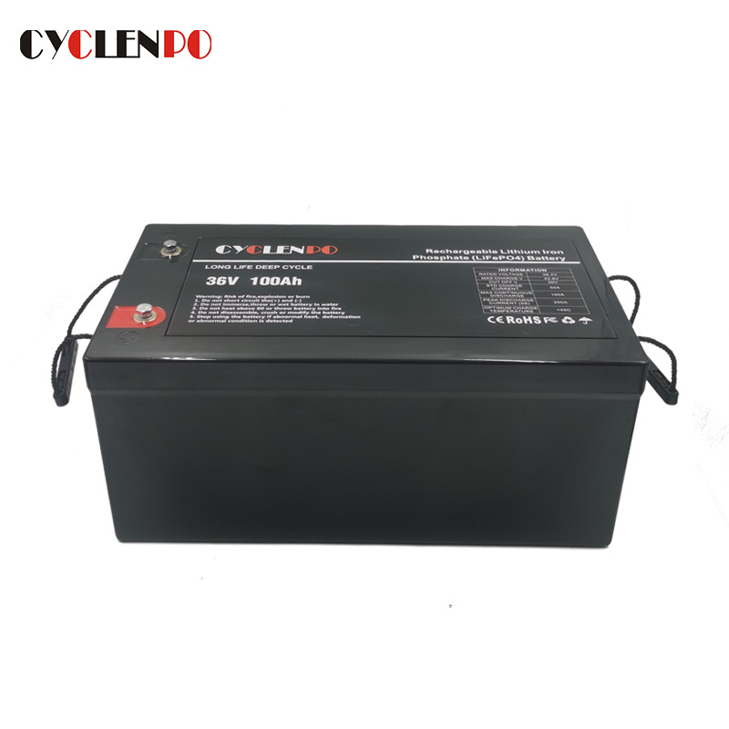 Factory supply IP65 waterproof lifepo4 battery 36v 100ah  lithium ion batteries 36v 100ah for electric trolling motor/boat/