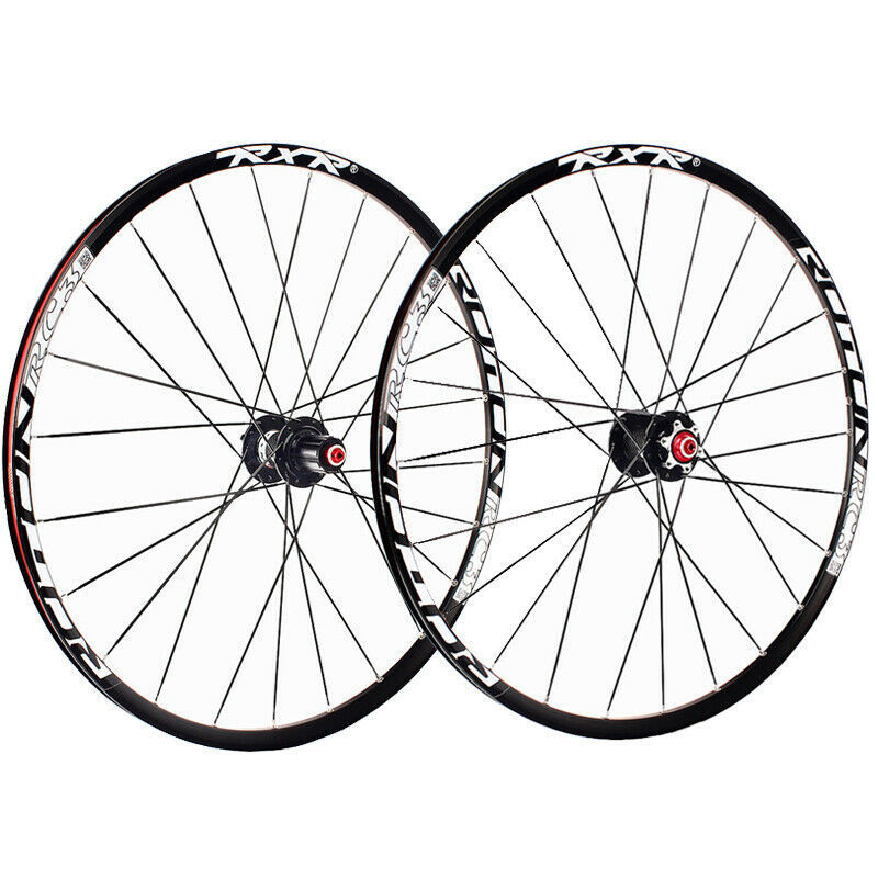 RXR MTB Bicycle Wheelset QR/Thru Axle 26 27.5 29inch Rim 25mm Carbon Hub Disc Clincher Tyre Rim 7-11S Bike Wheels