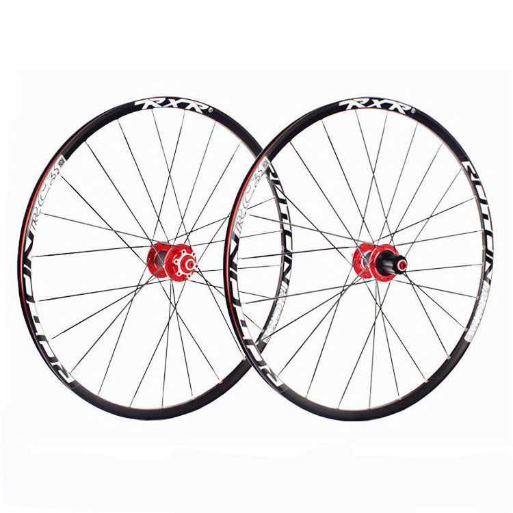 RXR MTB Bicycle Wheelset QR/Thru Axle 26 27.5 29inch Rim 25mm Carbon Hub Disc Clincher Tyre Rim 7-11S Bike Wheels