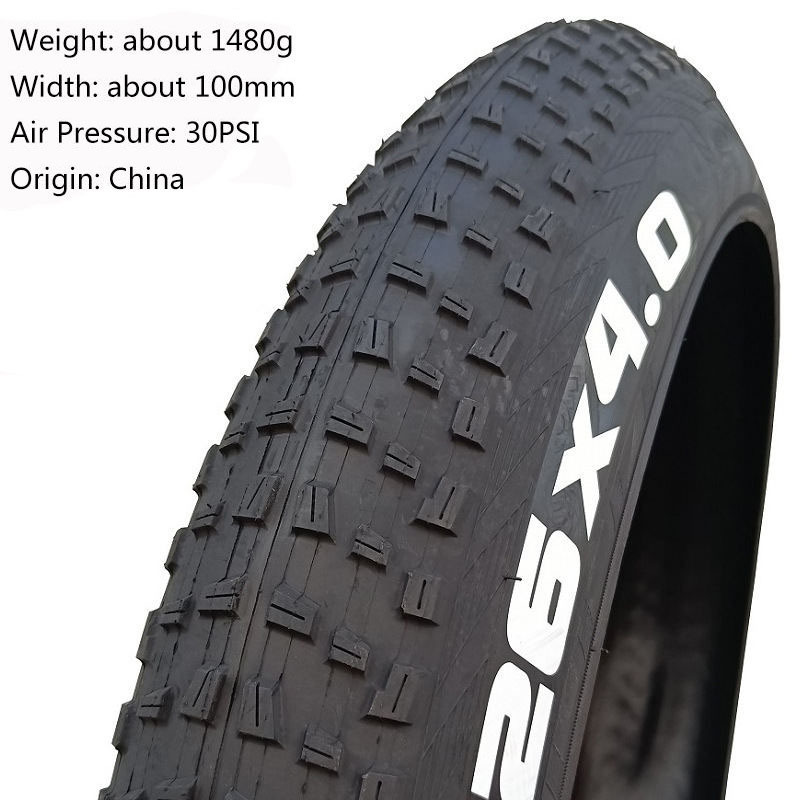 OEM/ODM BUCKLOS Bicycle Tyre E-bike Tires 26*4.0 Beach Snow Ground Electric Fat Bike Tire