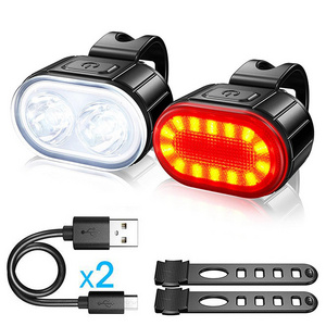 OEM/ODM BUCKLOS Bike Light Waterproof LED USB Rechargeable Bicycle Front Rear Lights Headlight CyclingTaillight Bicycle Lamps