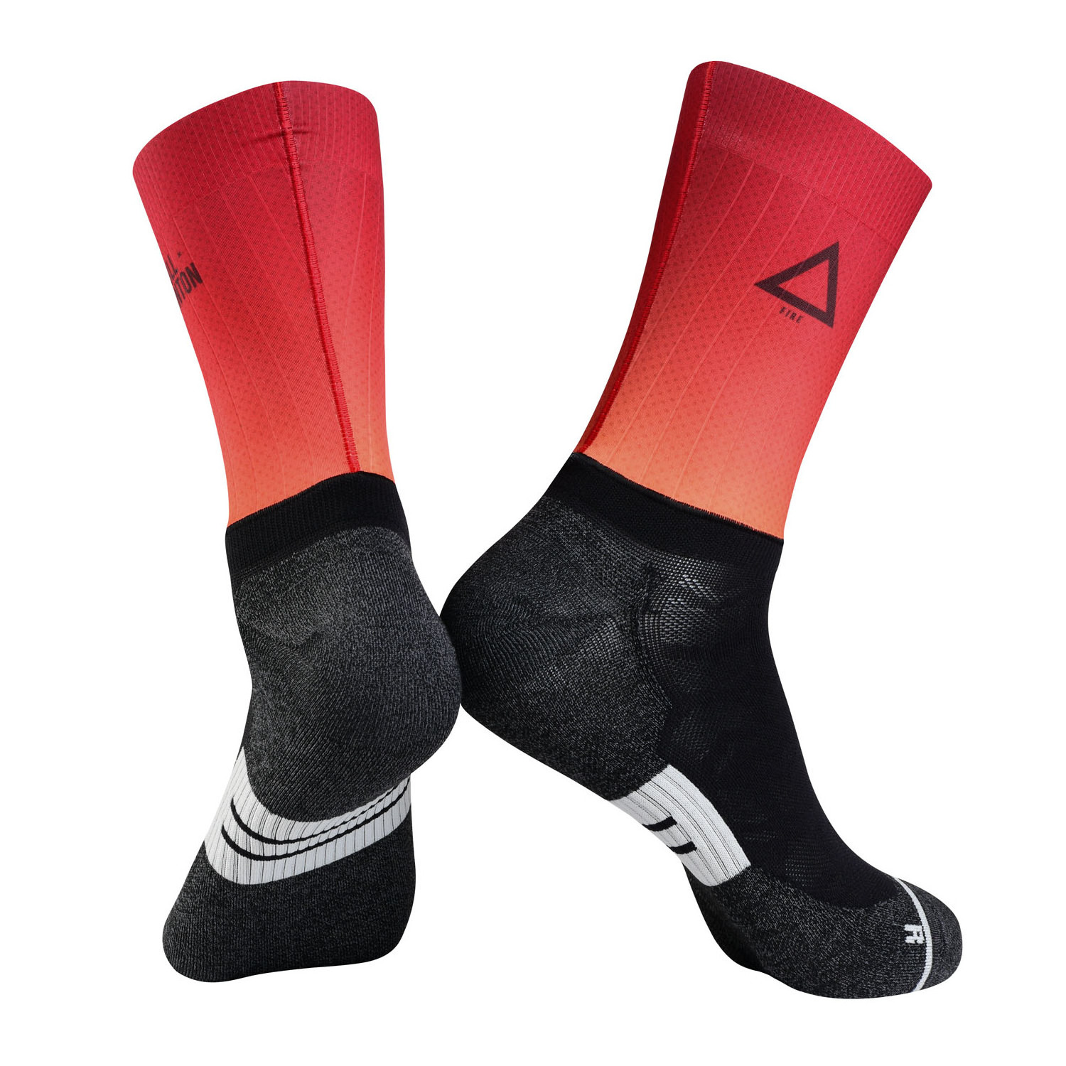 Customized OEM breathable lightweight sports cycling athletic aero socks with coolmax sole