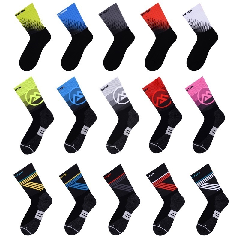 Wholesale Grip Bicycle Socks Compression Quality Custom Print Sublimated Aero Cycling Socks Athletic Crew Mens Anti-slip Team