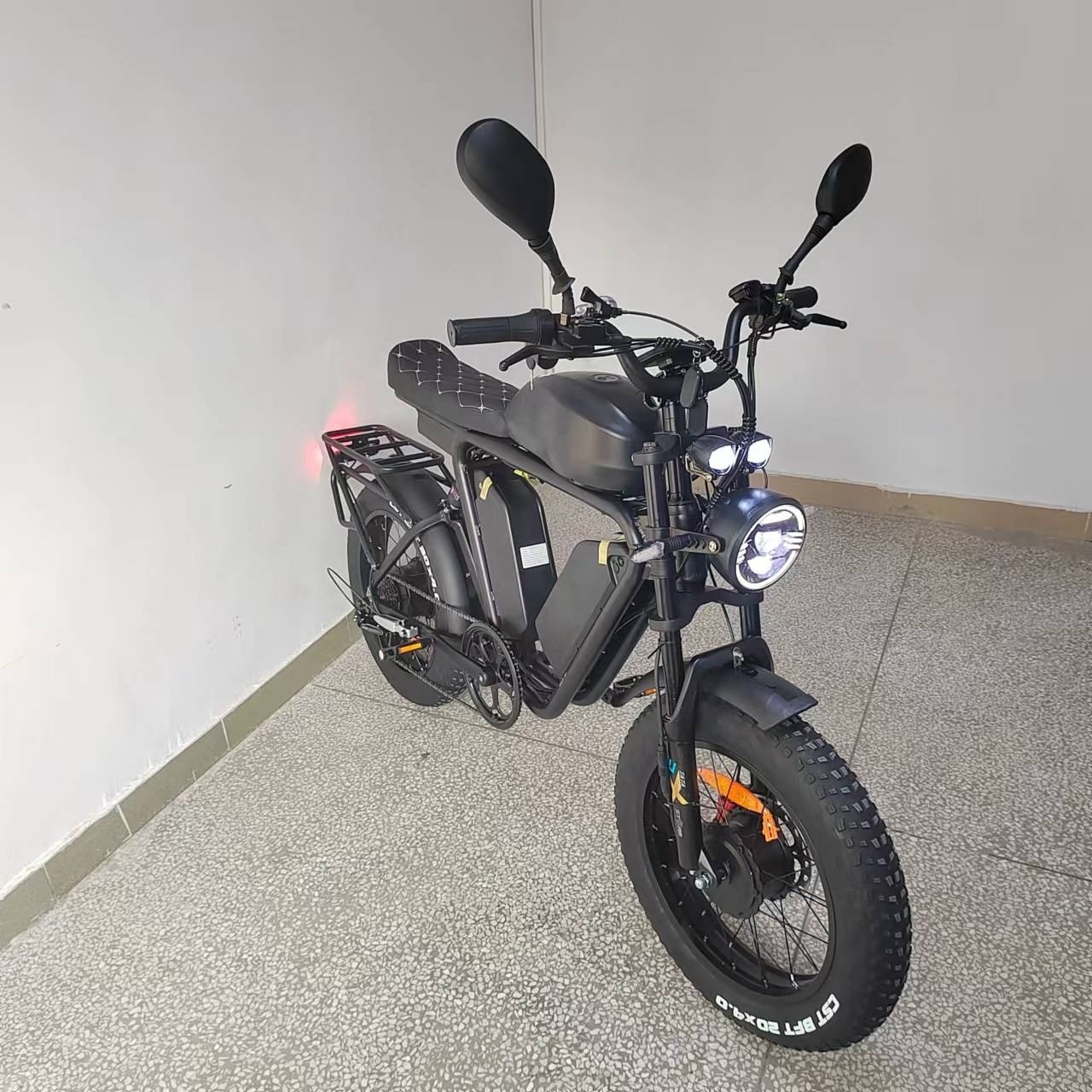 Electric Bike 52V Triple battery 70Ah 2000W Long Range Full Suspension Hydraulic Brake Fat Tire Dual Motor Electric Bike