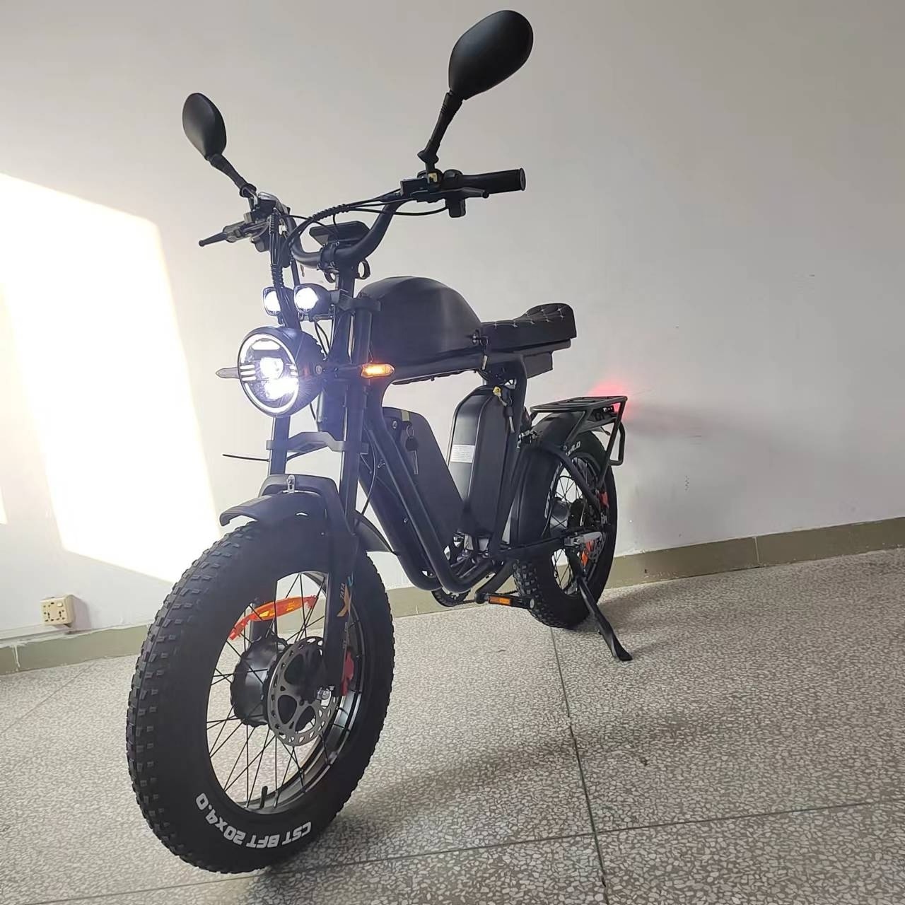 Electric Bike 52V Triple battery 70Ah 2000W Long Range Full Suspension Hydraulic Brake Fat Tire Dual Motor Electric Bike