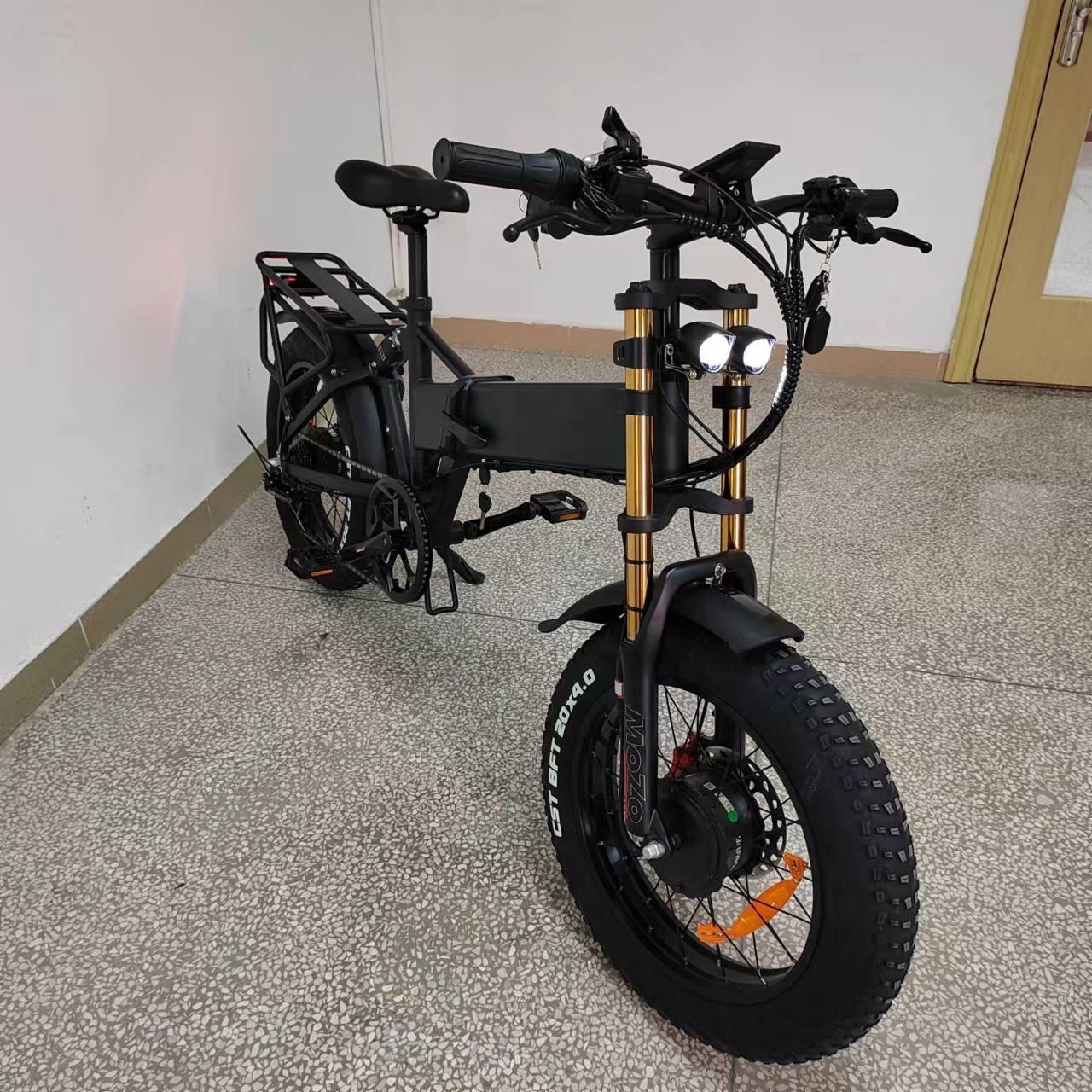 Electric folding fat bike Dual Motor bafang 750W/750W F/R 48v 21Ah Hydraulic Brake Full Suspension Fast Electric Fat Tire Bike