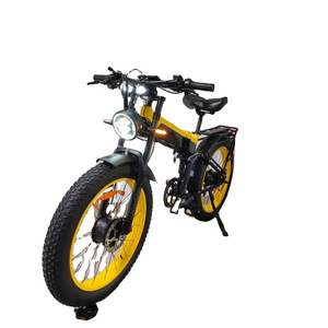 Dual Motor 26" Ebike 2000W Battery Bike 48V 21Ah Hydraulic Brake Full Suspension Fat tire  Aluminum Frame Folding Electric Bike