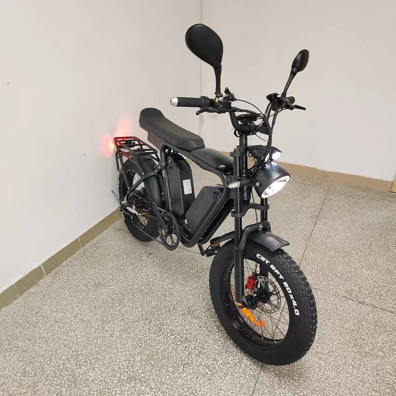 Electric Bike 52V Bafang Motor Dual Battery 44Ah Dual headlamp Full Suspension Hydraulic Brake1000W Fat Tire Electric Bike