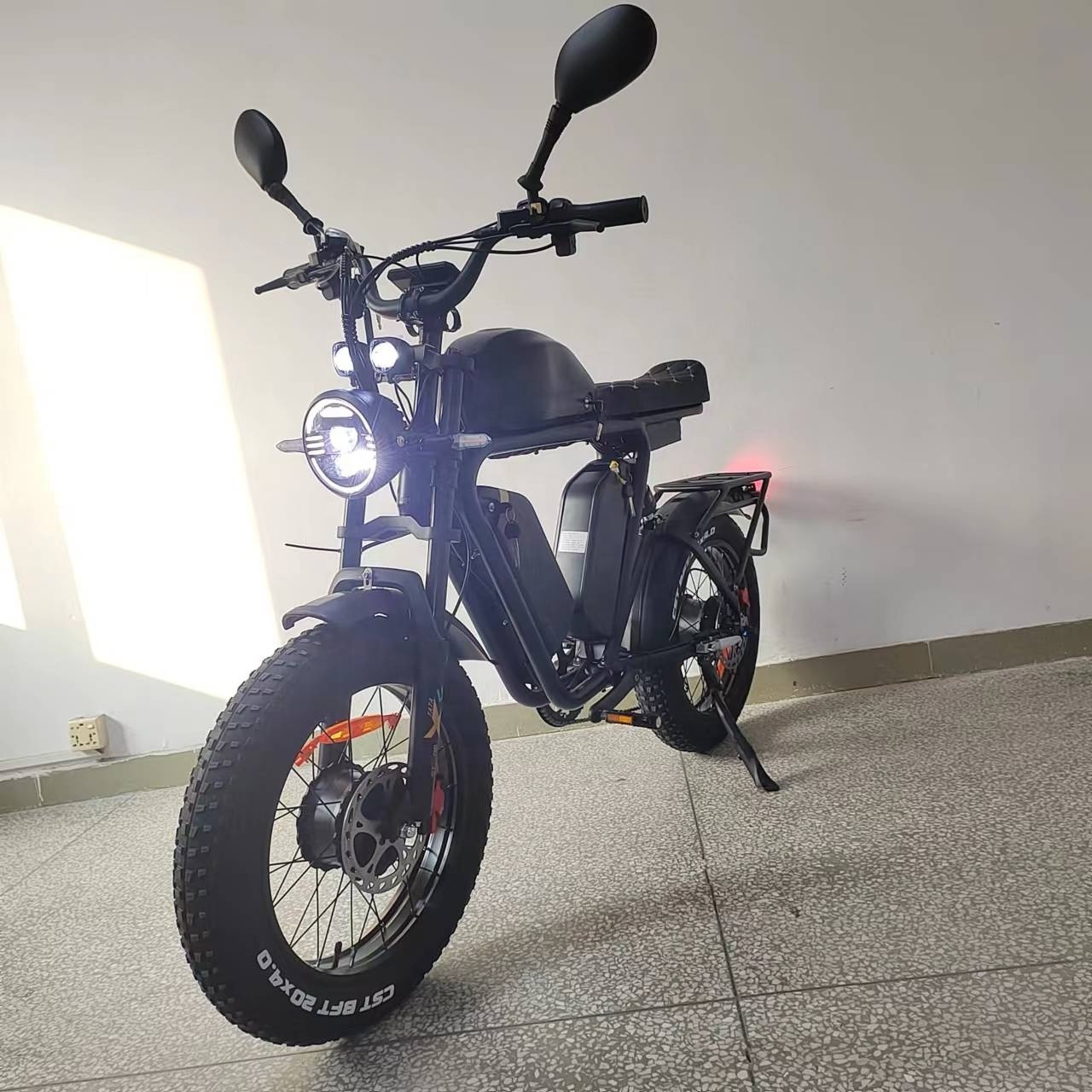 Electric Bike 52V Triple battery 70Ah 2000W Long Range Full Suspension Hydraulic Brake Fat Tire Dual Motor Electric Bike