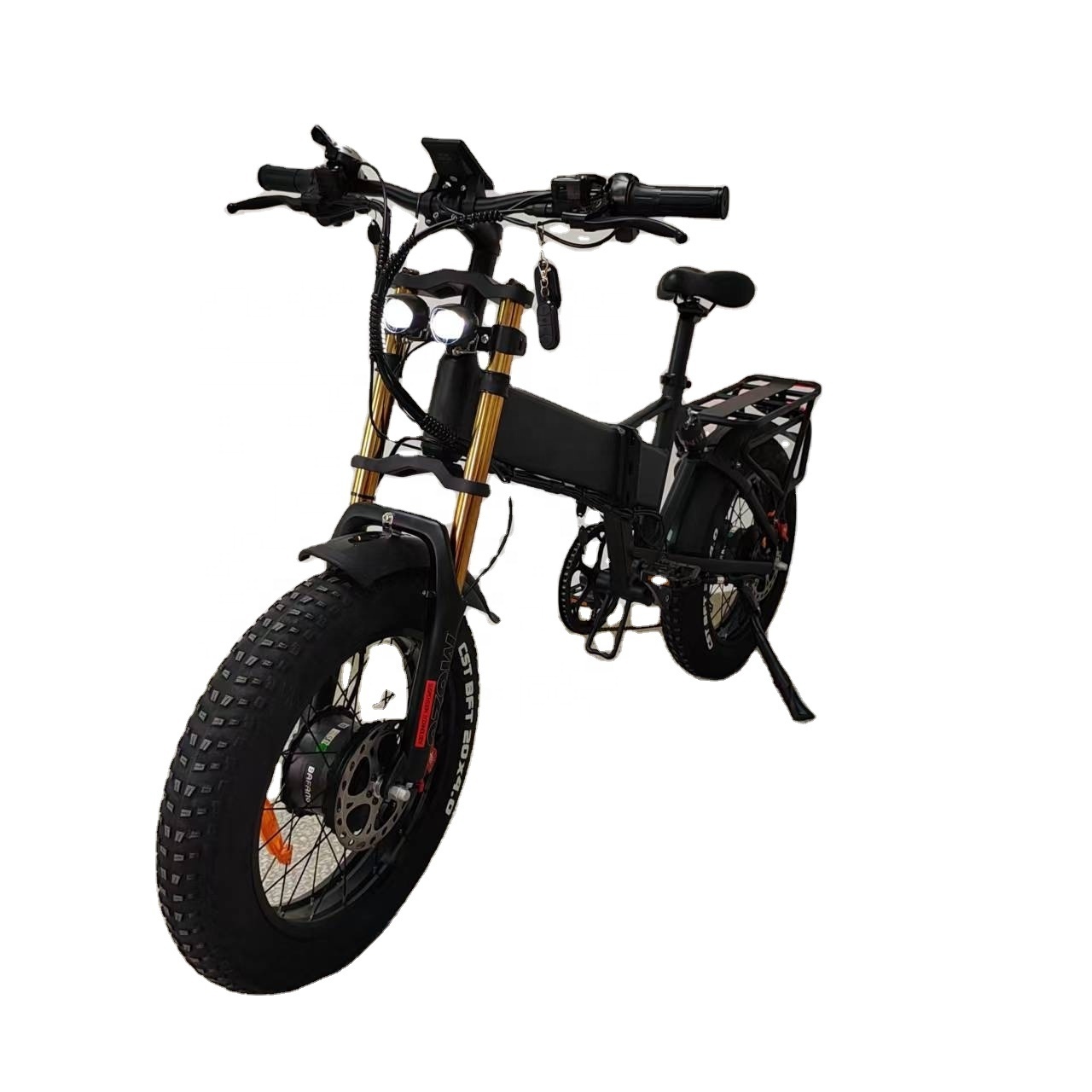 Electric folding fat bike Dual Motor bafang 750W/750W F/R 48v 21Ah Hydraulic Brake Full Suspension Fast Electric Fat Tire Bike