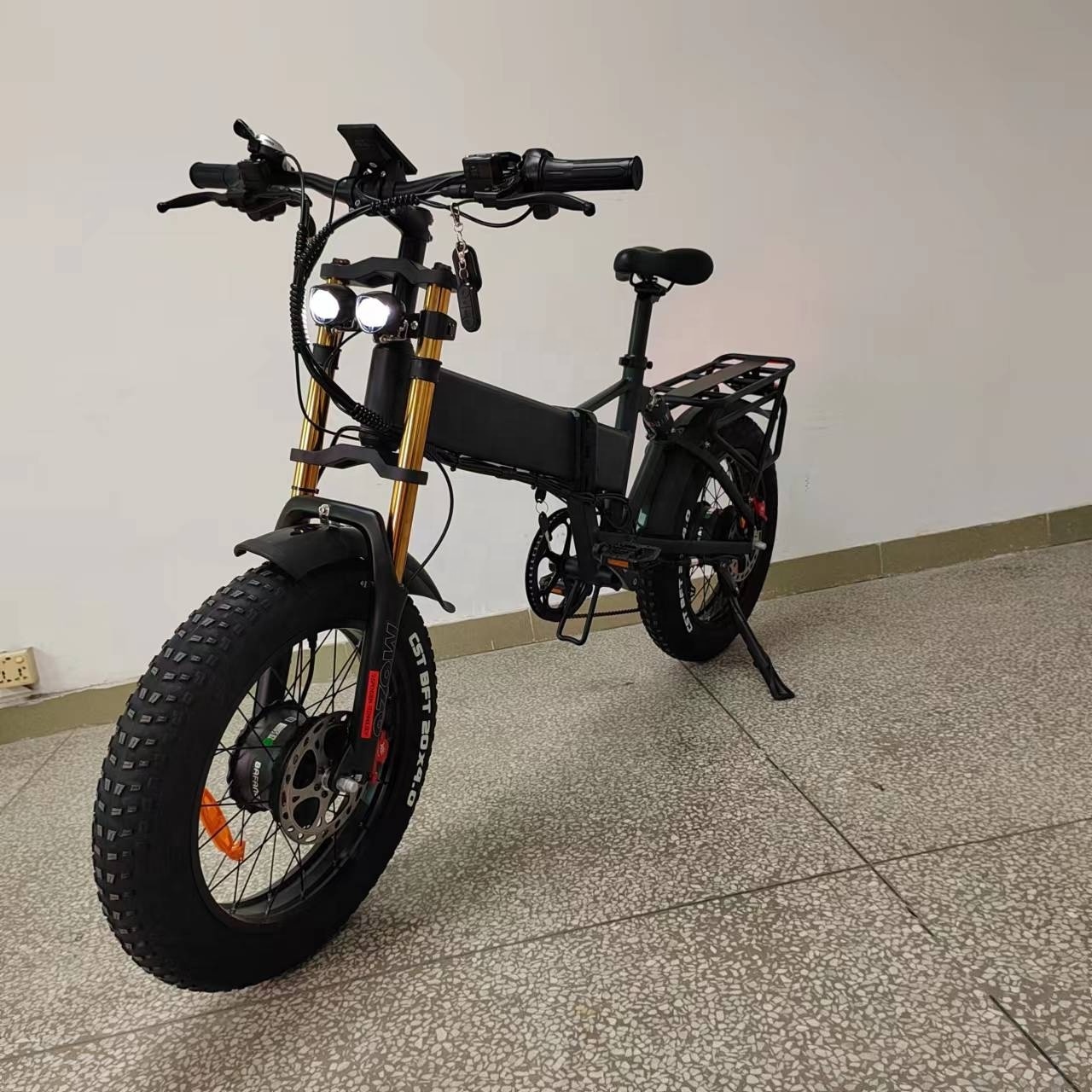 Electric folding fat bike Dual Motor bafang 750W/750W F/R 48v 21Ah Hydraulic Brake Full Suspension Fast Electric Fat Tire Bike