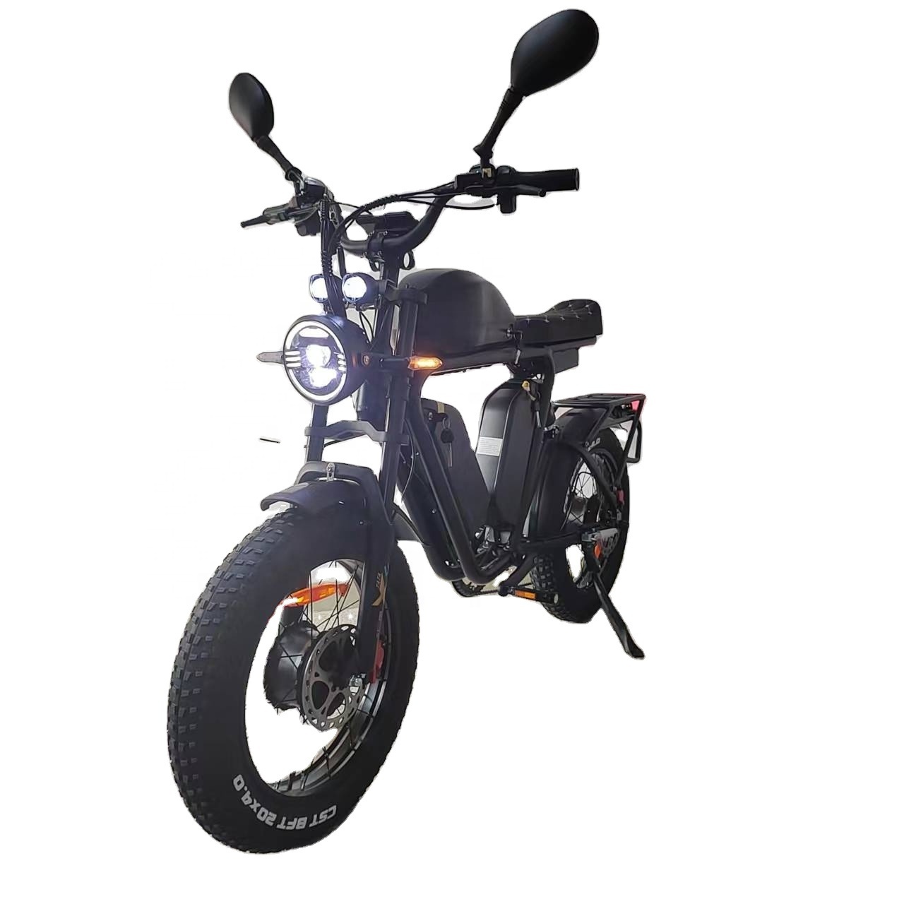 Electric Bike 52V Triple battery 70Ah 2000W Long Range Full Suspension Hydraulic Brake Fat Tire Dual Motor Electric Bike