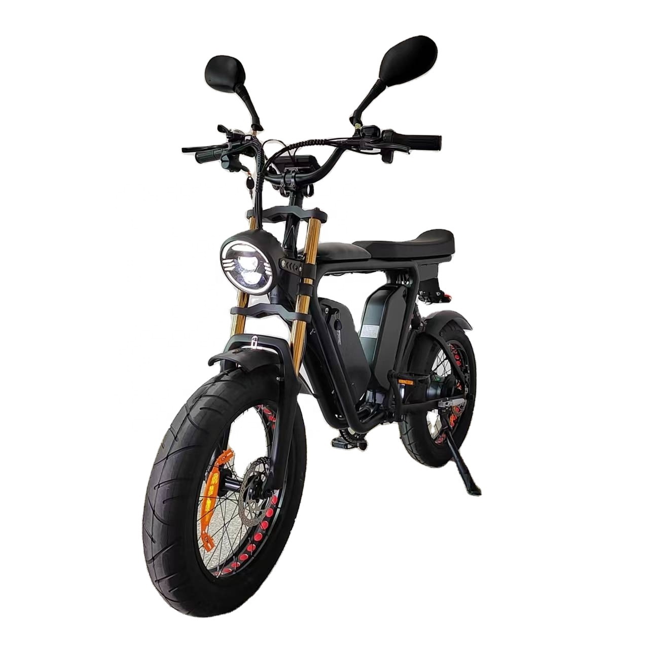 High Speed Tire 55kmh Aluminum Frame 1000W Motor 48V 44ah Dual Battery Full Suspension Hydraulic Brake Electric Fat Tire Bike