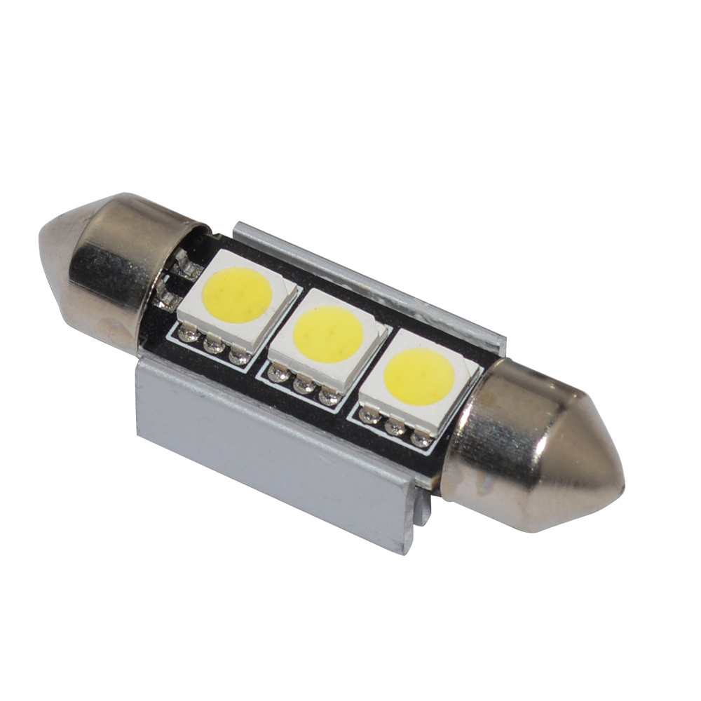 CE 12V 36MM 3SMD 5050 canbus 3leds festoon C5W car led side bulb roof dome interior room light lamp