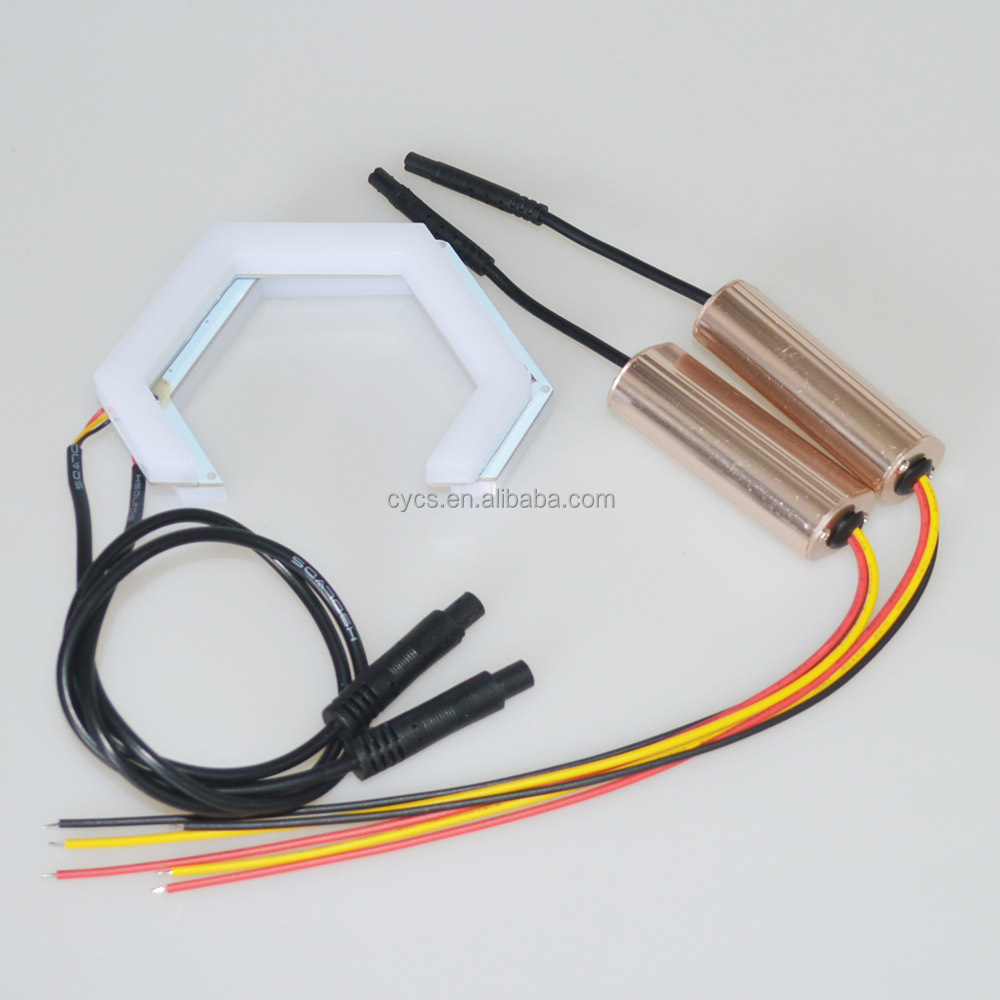 80mm Cotton White Yellow Light Rings Tuning Headlight Hex Angel Eyes LED Halo Rings Switchback Turn Signal Light