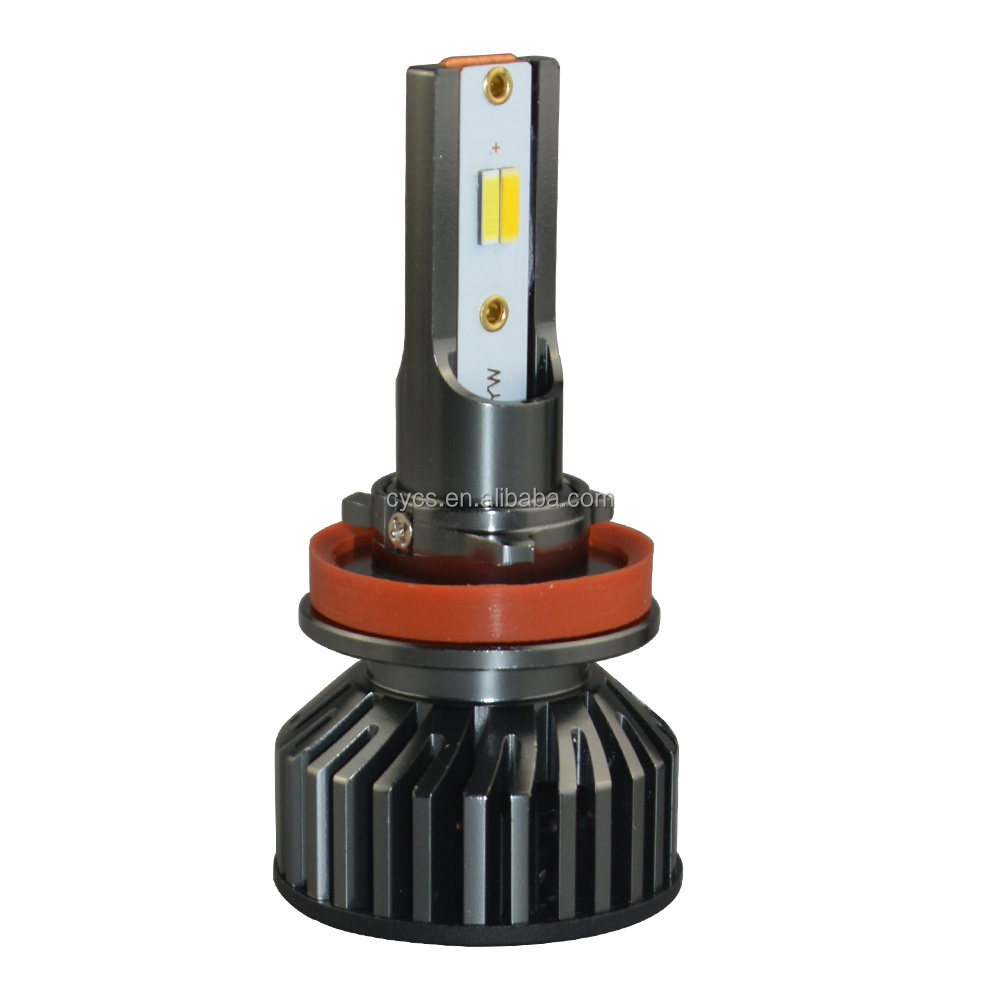 High quality tri colors h8 h9 led headlight h11 48w 1860 CSP led headlight bulb chip 3 colors CSP car led headlight