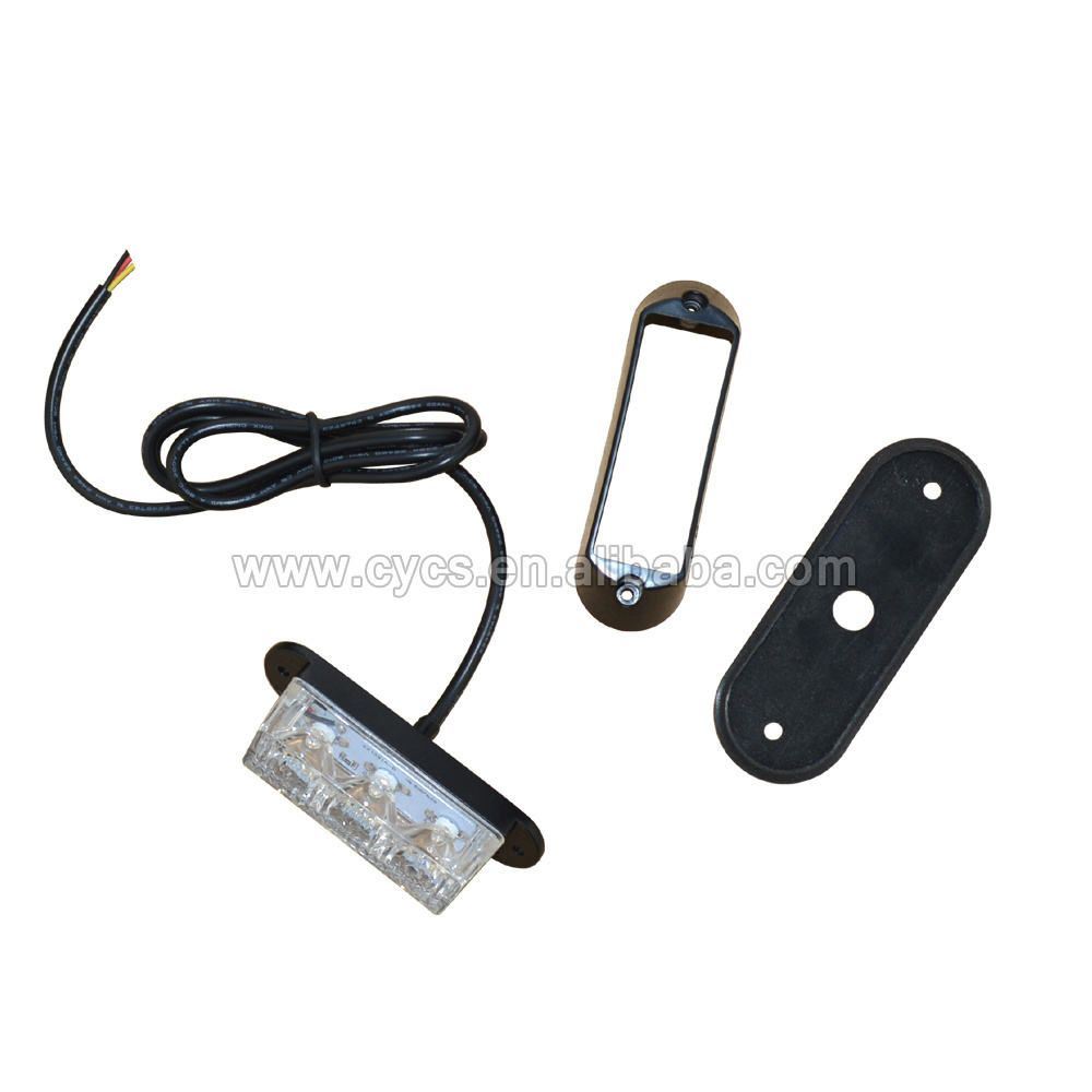 12v 24v 3LED 9W white red Amber blue car truck vehicle emergency warning LED flash strobe light