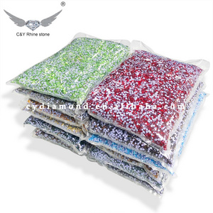 C&Y Wholesale Glass Iron On Rhinestone Crystal Heat Transfer Washable Back Bulk Hotfix Rhinestones