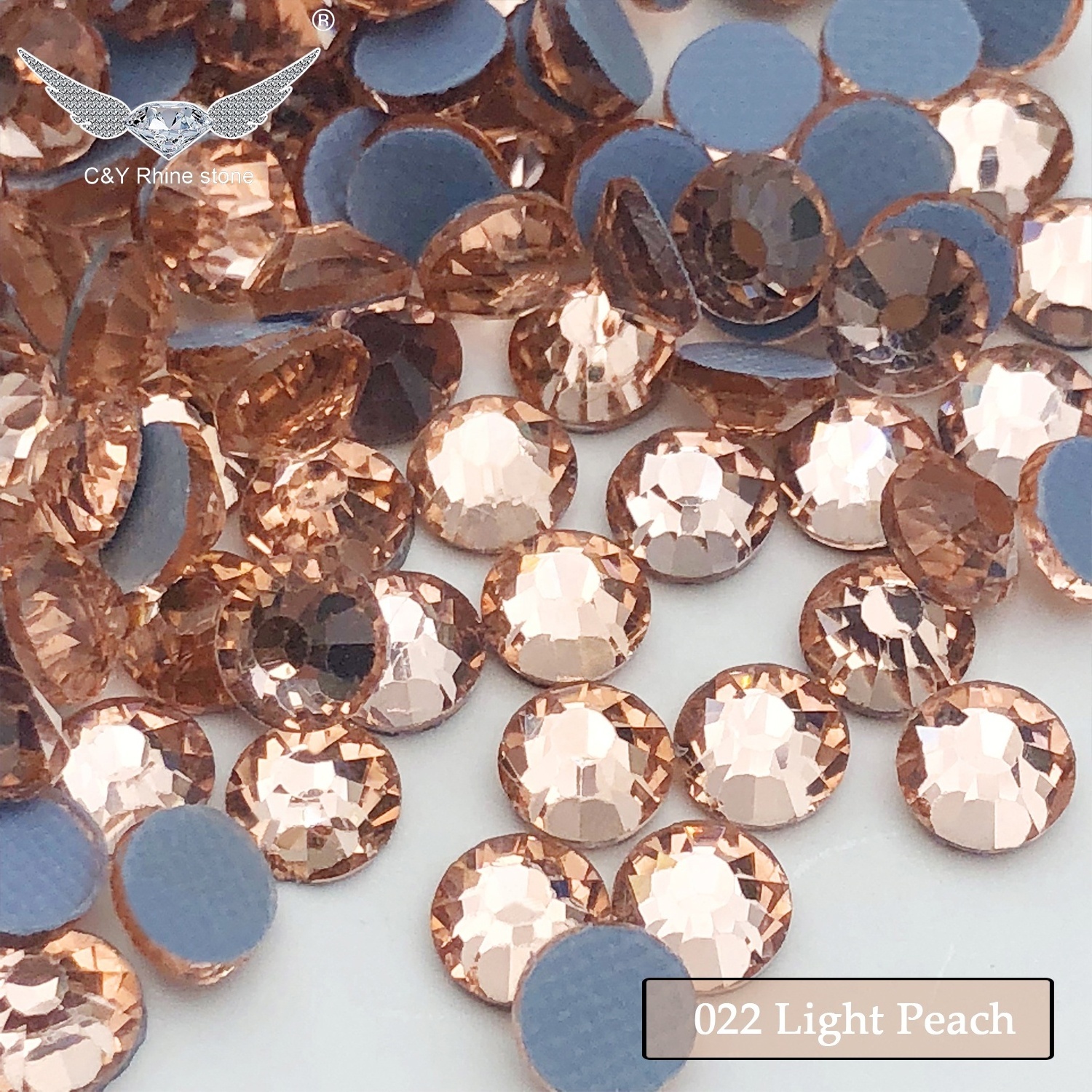 C&Y Wholesale Glass Iron On Rhinestone Crystal Heat Transfer Washable Back Bulk Hotfix Rhinestones