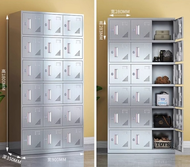 12 Doors stainless steel locker Cabinet gym Locker Clothes Storage Cabinet steel wardrobe Locker for school staff