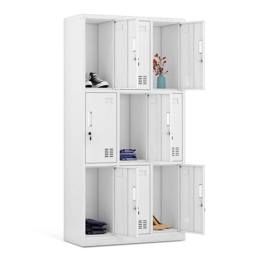 Custom Steel Office Locker Metal Locker Cabinet 6/9/12 Door Clothes Storage Wardrobe Locker for gym scool employee