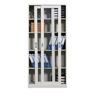 Top-Ranked Modern Steel File Cabinet with Lock with Adjustable Bookshelf Glass Display Case Storage for Home Hotel Office Use