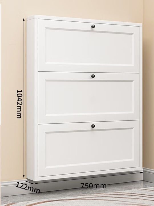 Hot Sell Metal Shoe Cabinet with 3 Flip Drawers Shoe Cabinet Storage Luxury for Living Room, Bedroom, Mudroom and Garage