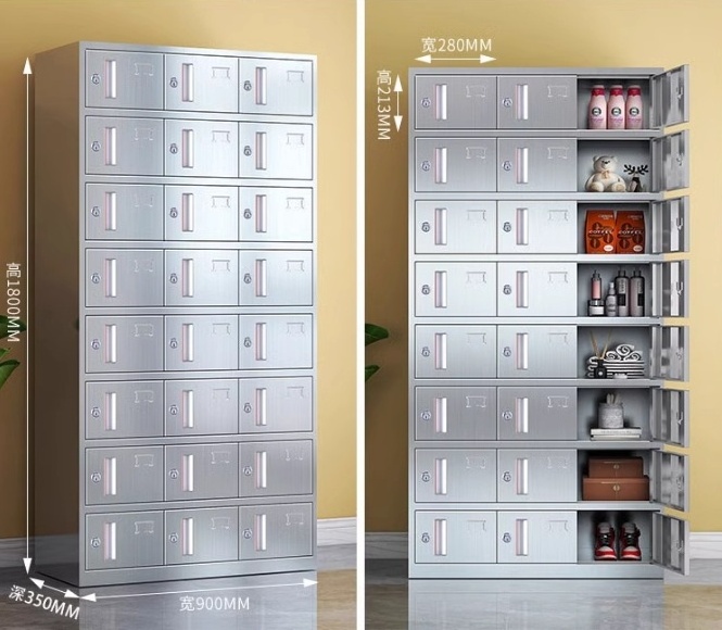 12 Doors stainless steel locker Cabinet gym Locker Clothes Storage Cabinet steel wardrobe Locker for school staff