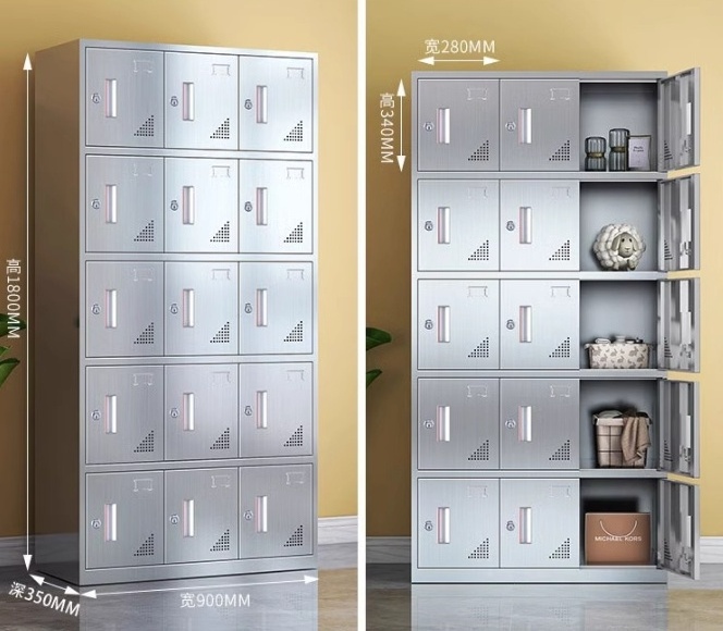 12 Doors stainless steel locker Cabinet gym Locker Clothes Storage Cabinet steel wardrobe Locker for school staff