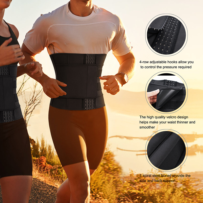 custom fajas para hombres sauna effect waist trimmer slimming sweat suana neoprene waist trainers with personal logo