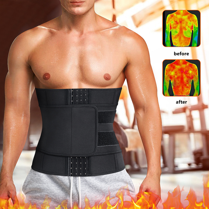 custom fajas para hombres sauna effect waist trimmer slimming sweat suana neoprene waist trainers with personal logo