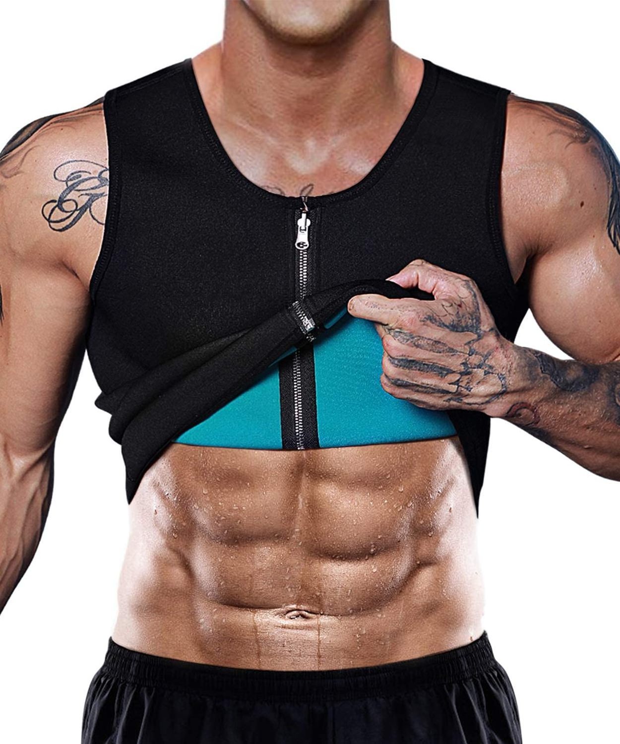 Workout Tank Top Slimming Sauna Vest Men Sauna Thermo Sweat Waist Trainer Vest Neoprene Sauna Suit for Men