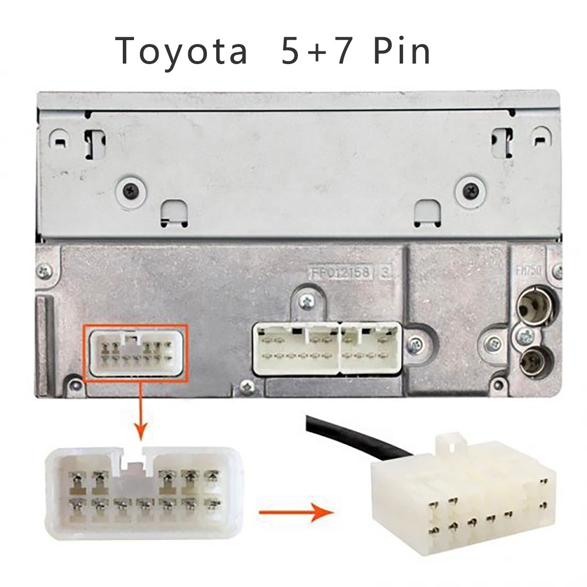 CHELINK CD Changer Car MP3 Player Radio Aux & USB In Input Adapter for Toyota,5+7 Pin