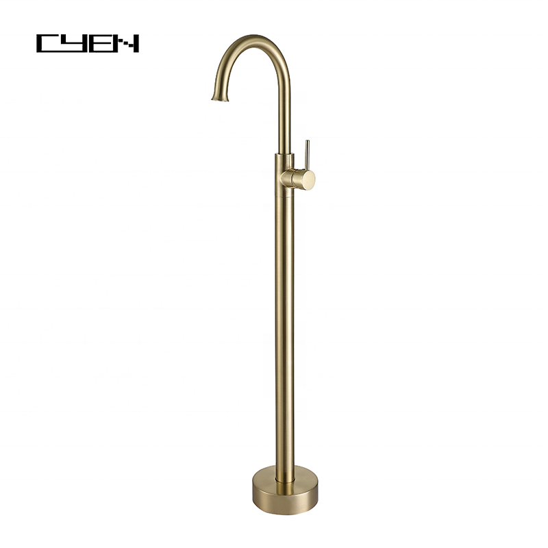 CYEN Good Quality Bath Shower Faucet MIxer Floor Standing Mounted Clawfoot Message Bathtub Faucet with handheld shower