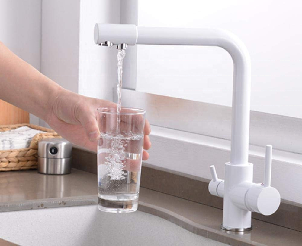 CYEN 2024 new arrivals kitchen hot and cold water drinking water directly white color kitchen water 3 ways kitchen sink faucet