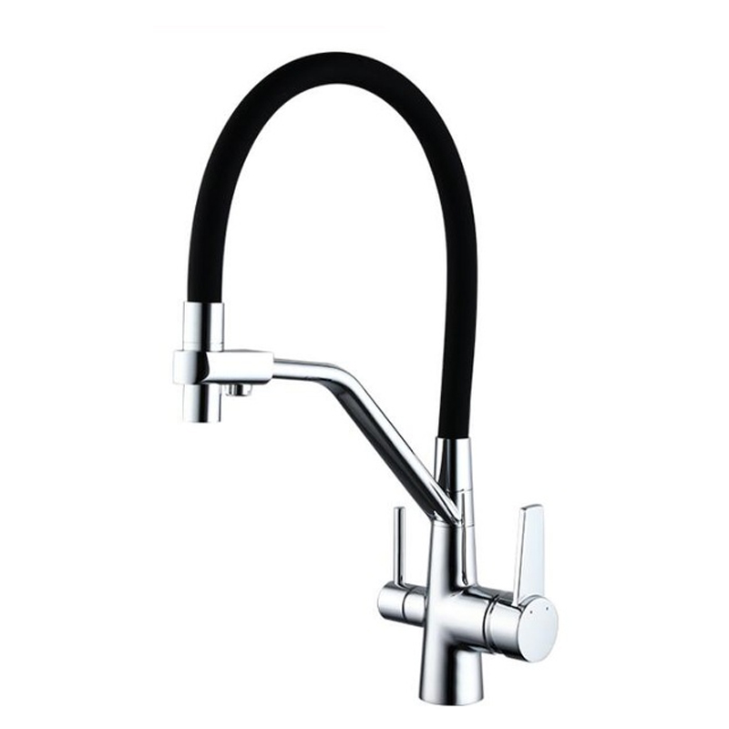 CYEN 2023 New Launch Modern Style Two Handles Hot and  Cold Water Mixer 3 Way Water Purifier Kitchen Faucets