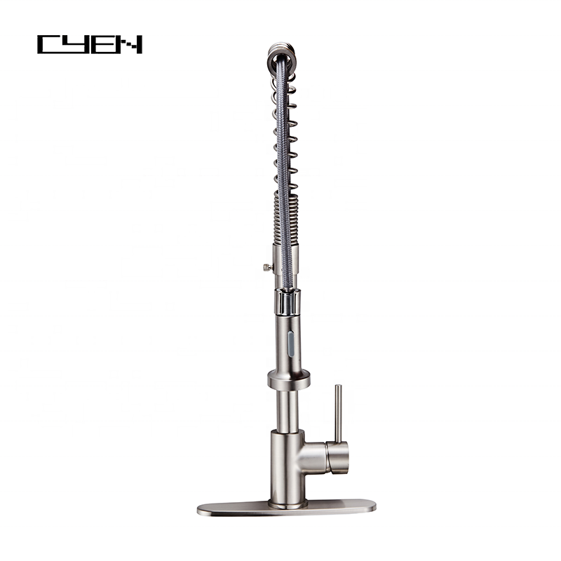 CYEN 2024 New Style Commercial Kitchen Sink Faucet Single Lever Pull Down Sprayer Kitchen Faucet