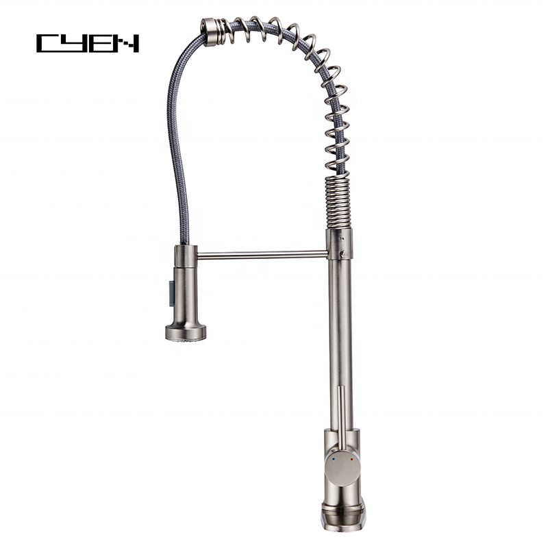 CYEN 2024 New Style Commercial Kitchen Sink Faucet Single Lever Pull Down Sprayer Kitchen Faucet