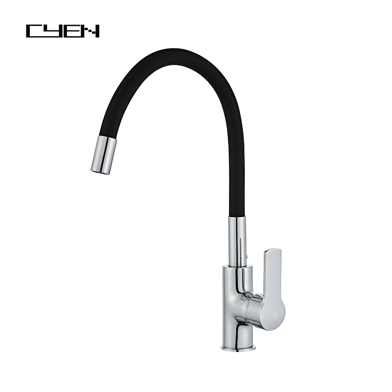 CYEN Copper Color Vientiane Hole Kitchen Sink Faucet Universal Hot and Cold Water Rotation Kitchen Faucet in Black