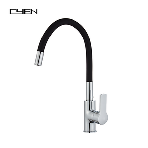 CYEN Copper Color Vientiane Hole Kitchen Sink Faucet Universal Hot and Cold Water Rotation Kitchen Faucet in Black