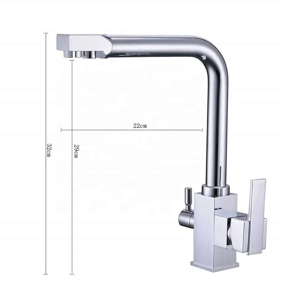 CYEN 2023 Popular Water Filtration System and Hot and Cold Water Three Flow 3 Way Kitchen Faucets