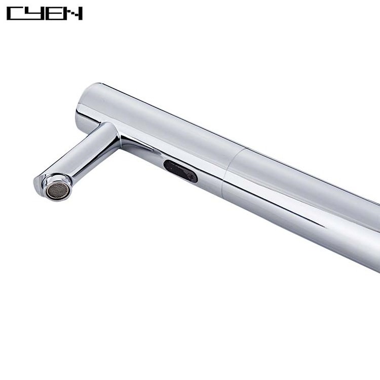 CYEN Automatic Induction Copper Smart Touchless Hands Free Public Bathroom Mixer Faucet Sensor Basin Tap