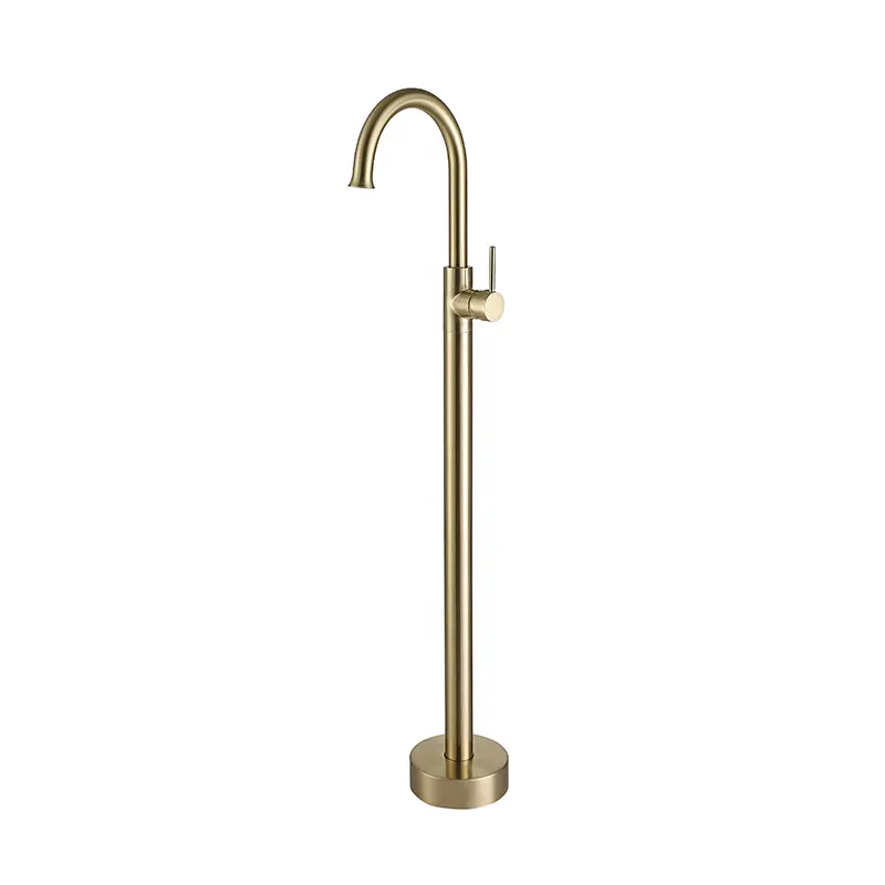 CYEN Gold High Quality Bath r Faucet MIxer Floor Standing Mounted Clawfoot Message Bathtub Faucet with handheld showerShowe