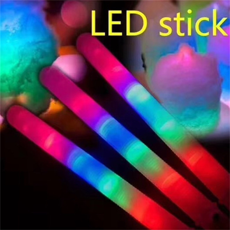 Led Luminous Sticks Party Rave Foam Glow Stick Rgb Fluorescent Dark Light for Bar Wedding Birthday Festival Supplies Accessories