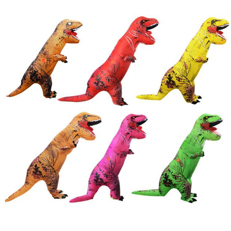 Dinosaur Inflatable Costume Party Cosplay Adult Kids Costumes Mascot Party Animal Halloween T-REX Dino Boys Girls Cartoon Suit