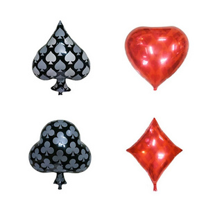 Playing Cards Foil Balloons Las Vegas Poker Events Casino Decor Adult Birthday Party Baby Shower Helium Balloons