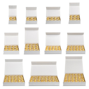 Wholesale Luxury White Chocolate Candy Packaging Boxes With Divider For 6 8 12 16 24 Cell Slots Chocolate Packing